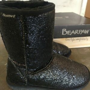 BearPaw Black Sparkle boots
